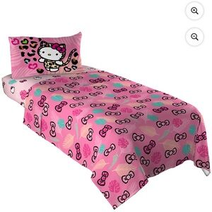 Hello Kitty Kids 3 Piece Pink Sheet Set, Twin